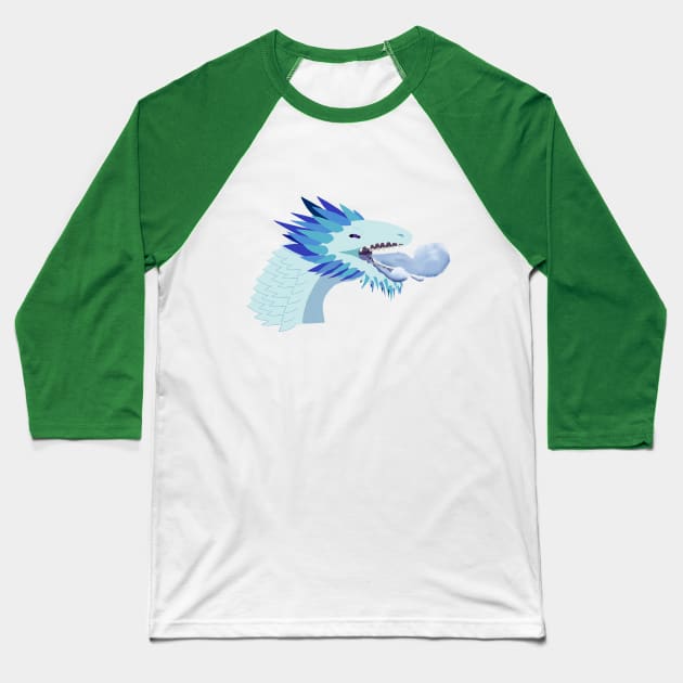 Ice Dragon Baseball T-Shirt by mystykm-merch